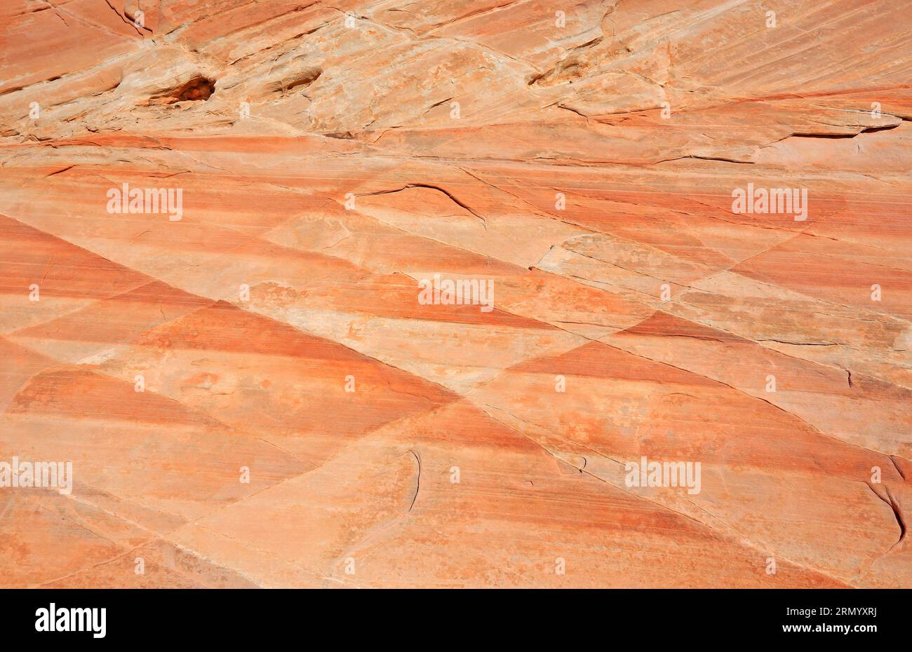 Rautenmuster im Fels - Valley of Fire State Park, Nevada Stockfoto