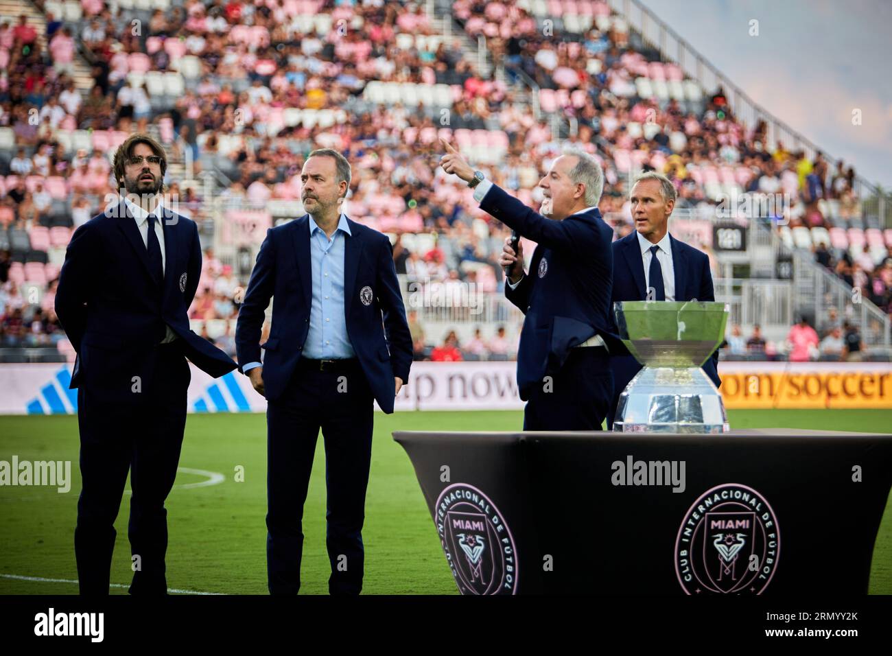 Jorge Mas, Jose Mas, League Cup Trophy 2023 Inter Miami CF Fort Lauderdale, FL, USA. 30. August 2023. Quelle: Jaroslav Sabitov/YES Market Media/Alamy Live News Stockfoto