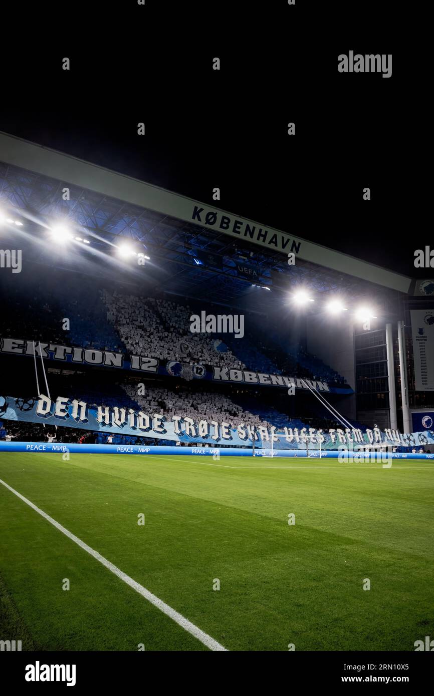 Kopenhagen, Dänemark. 30. August 2023. Fußballfans des FC Kopenhagen