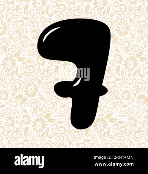 Bubbly Alphabet 7 , Schwarzer Alphabetvektor, Alphabetvektor, Alphabetsilhouettenvektor, Schriftvektor, Letzte Kunst, Alphabetvektor, Schriftvektor Stock Vektor