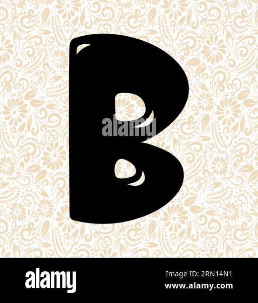 Bubble Alphabet B , Schwarzer Alphabetvektor, Alphabetvektor, Alphabetsilhouettenvektor, Schriftvektor, Letzte Kunst, Alphabetvektor, Schriftvektor Stock Vektor