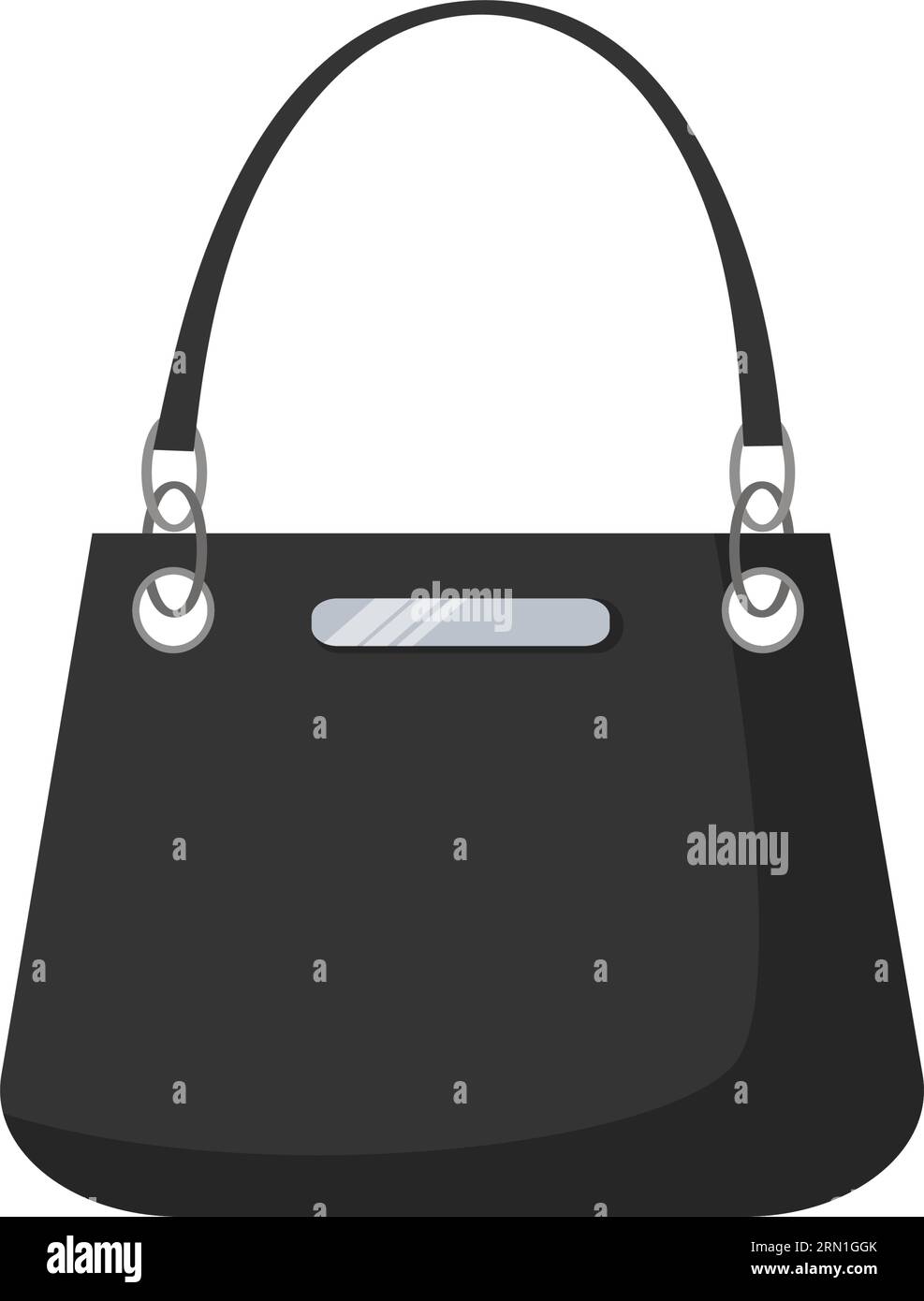 Schwarze Lederhandtasche Illustration Stock Vektor