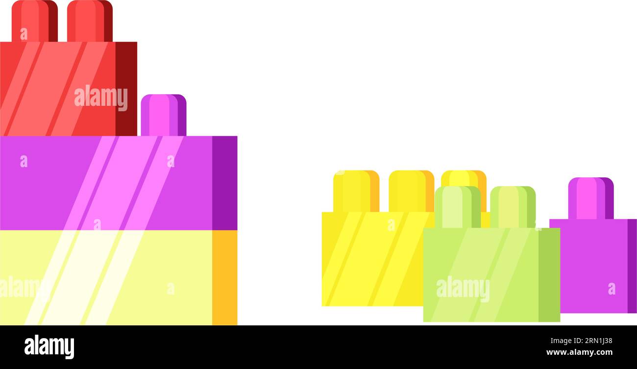 Spielzeugkonstruktor blockiert Illustration Stock Vektor