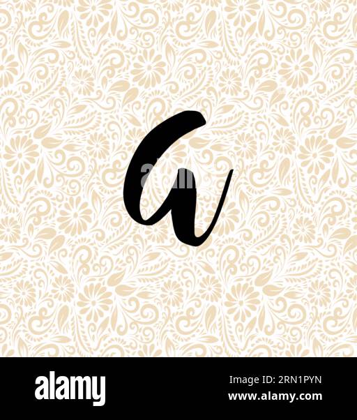 Sweet Alphabet A LOWER , Schwarzer Alphabetvektor, Alphabetvektor, Alphabetsilhouettenvektor, Schriftvektor, Letztere Kunst, Alphabet Vector, Font Vector Stock Vektor