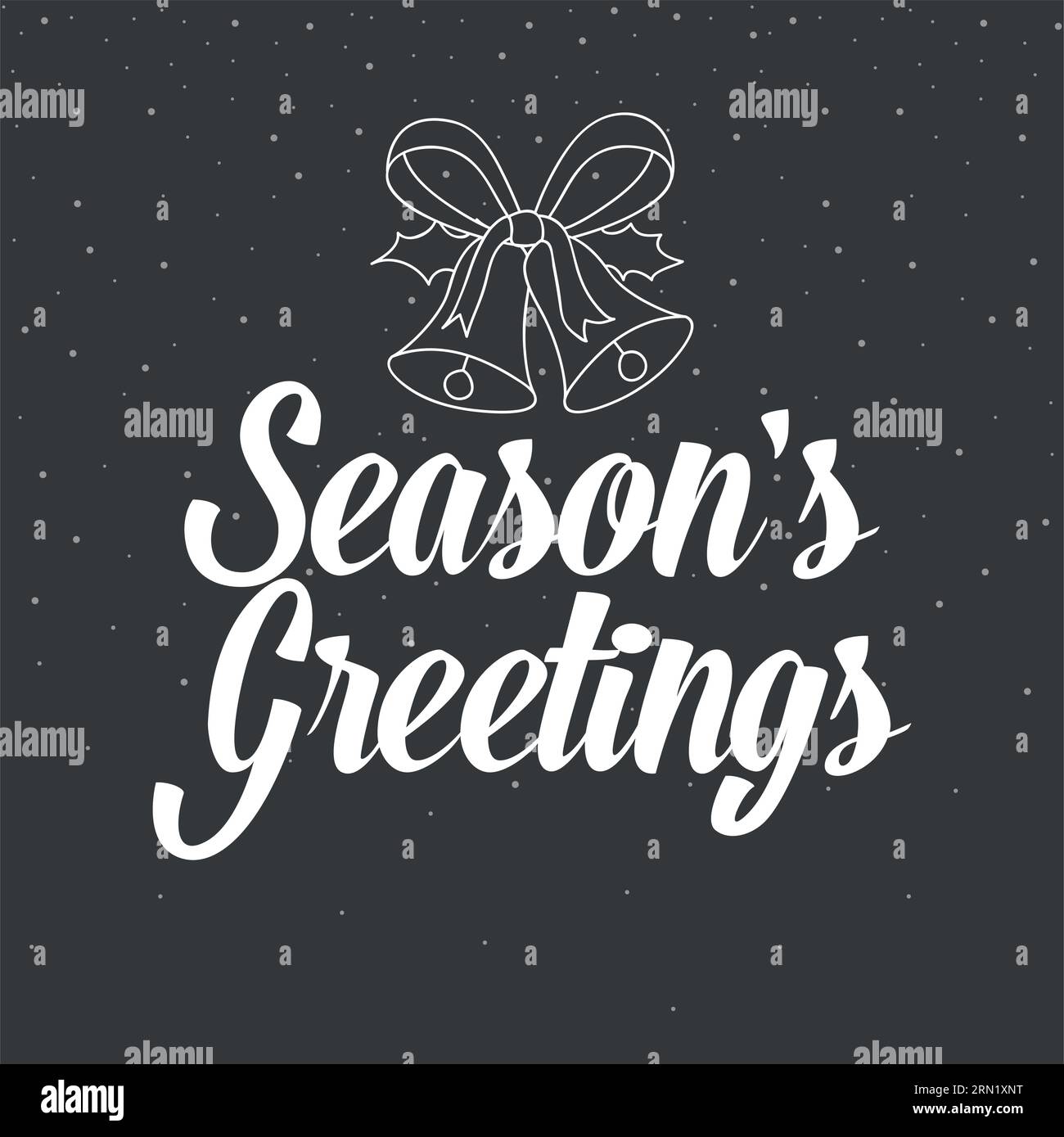 Handgeschriebener Text Season's Greetings für Grußkarte, Flyer, Broschüre, Poster-Logo mit Text-Schriftzug. Stock Vektor