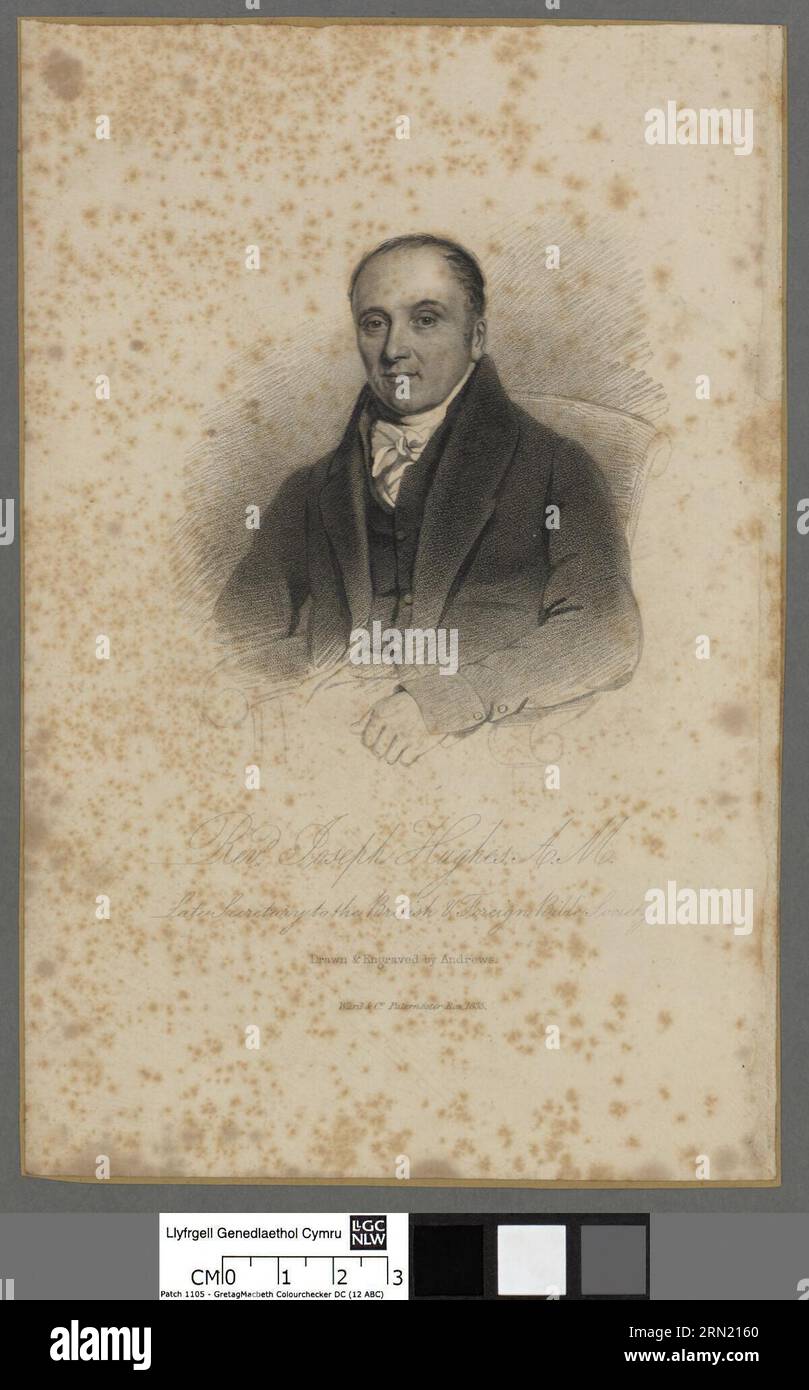 Joseph Hughes, später Sekretär der British & Foreign Bible Society 1835 von J. Andrews Stockfoto