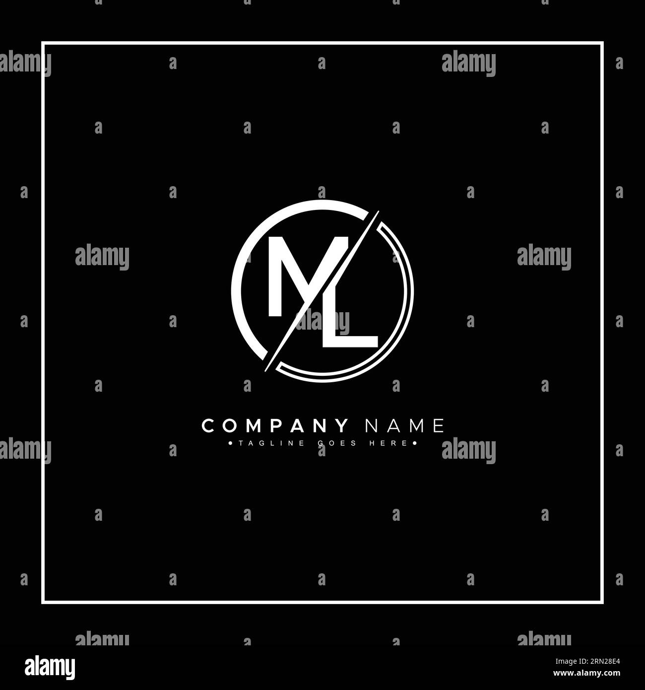 Abstrakter Buchstabe ML Logo - Vorlage für Initial Monogramm für Alphabet M und L Stock Vektor