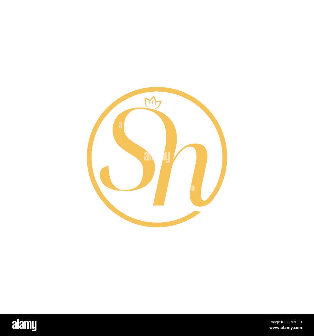 Anfangsbuchstabe SH feminines Logo, Monogramm und elegantes Logo-Design. Initial Handschrift Logo Design Logo für Mode, Fotografie, Hochzeit, Schönheit Stock Vektor