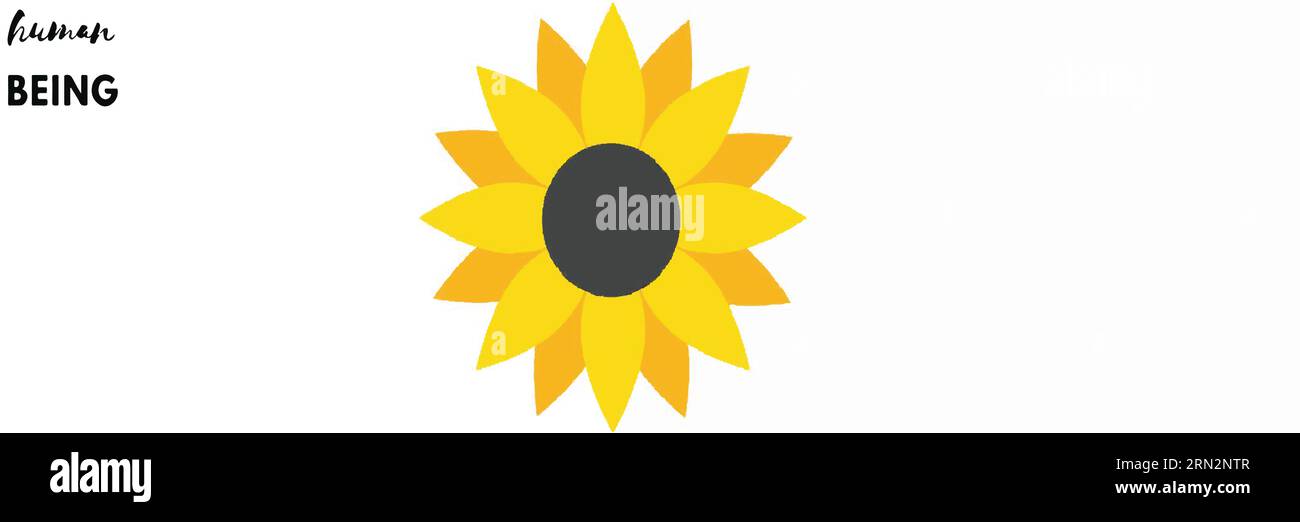 Blume (Sonnenform), die für verschiedene Zwecke verwendet wird, wie Festivals, Feiern und Valentinstag. Stock Vektor