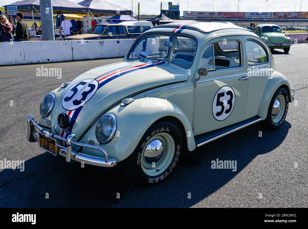 Volkswagen VW Beetle Vintage Retro auf Show Shine, Melbourne Victoria Australien Stockfoto