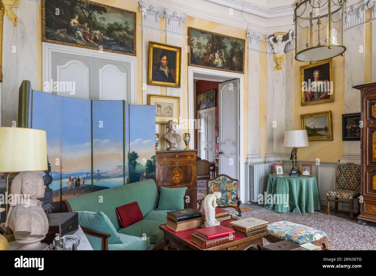Frankreich, Herault, Montpellier, historisches Zentrum namens Ecusson, das Hotel Haguenot, privates Herrenhaus namens Montpellier Folie aus der zweiten Hälfte des 18. Jahrhunderts Stockfoto