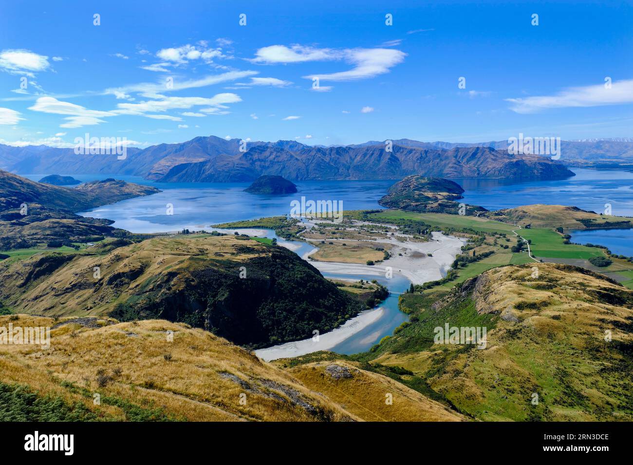 Neuseeland, South Island, Region Otago, Bezirk Queenstown-Lakes, Wanaka, Lake Wanaka am Tor zum Mount Aspiring National Park, Rocky Peak Hike Stockfoto
