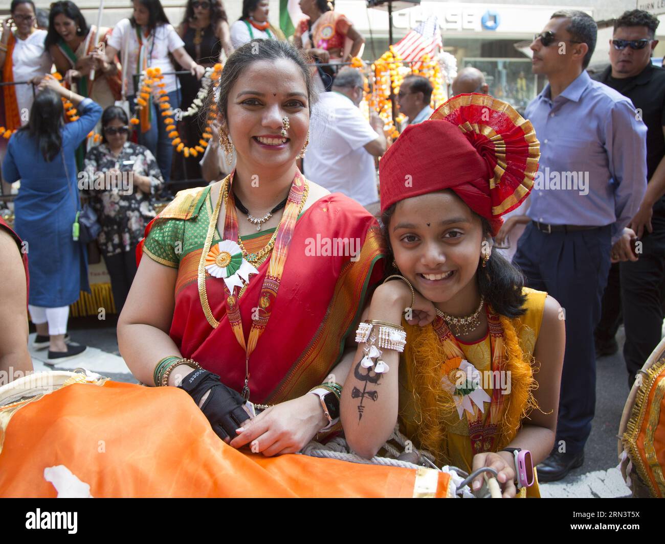 41. Jährliche India Day Parade auf der Madison Avenue in New York City im Jahr 2023. Stockfoto