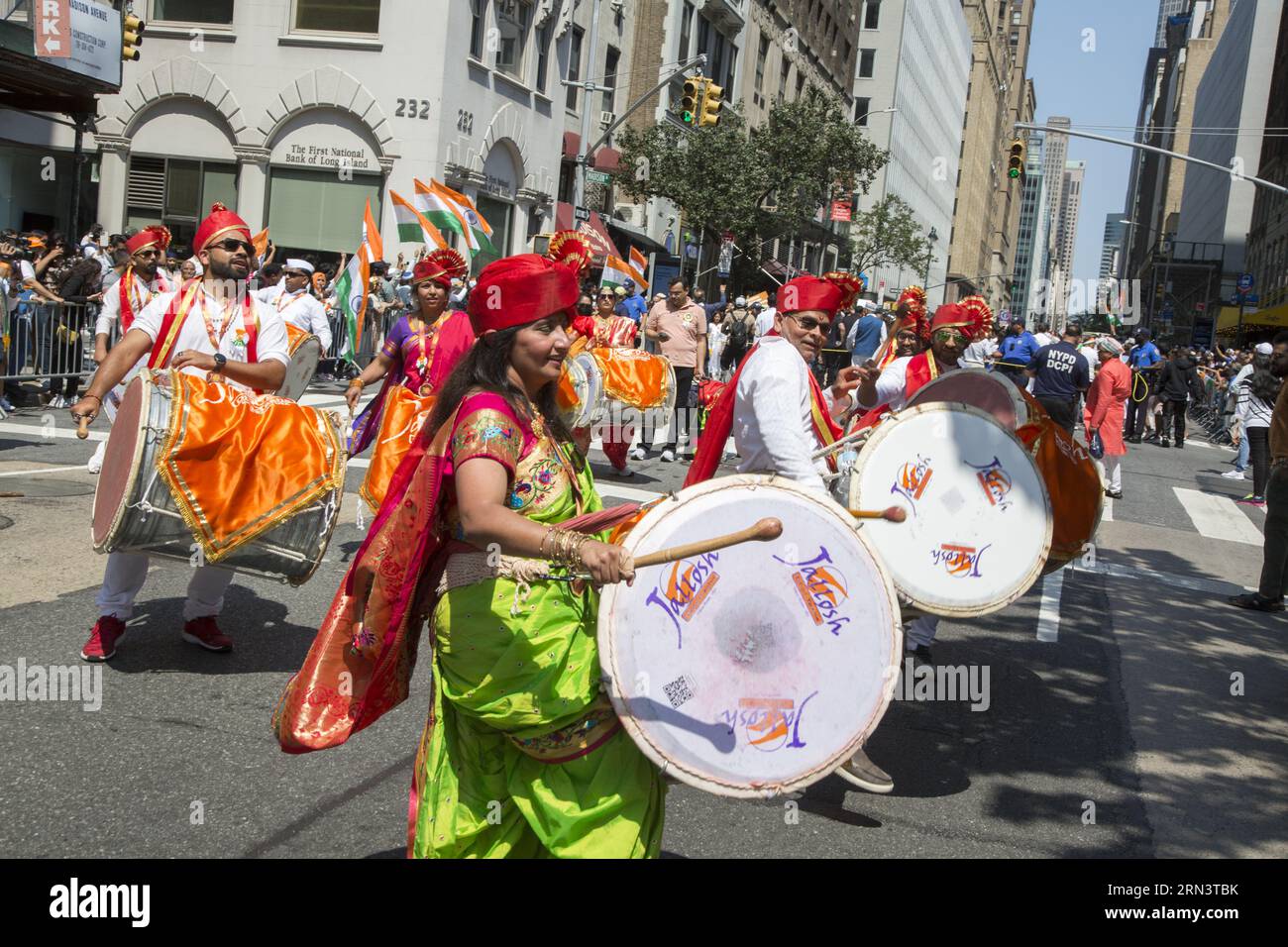 41. Jährliche India Day Parade auf der Madison Avenue in New York City im Jahr 2023. Stockfoto