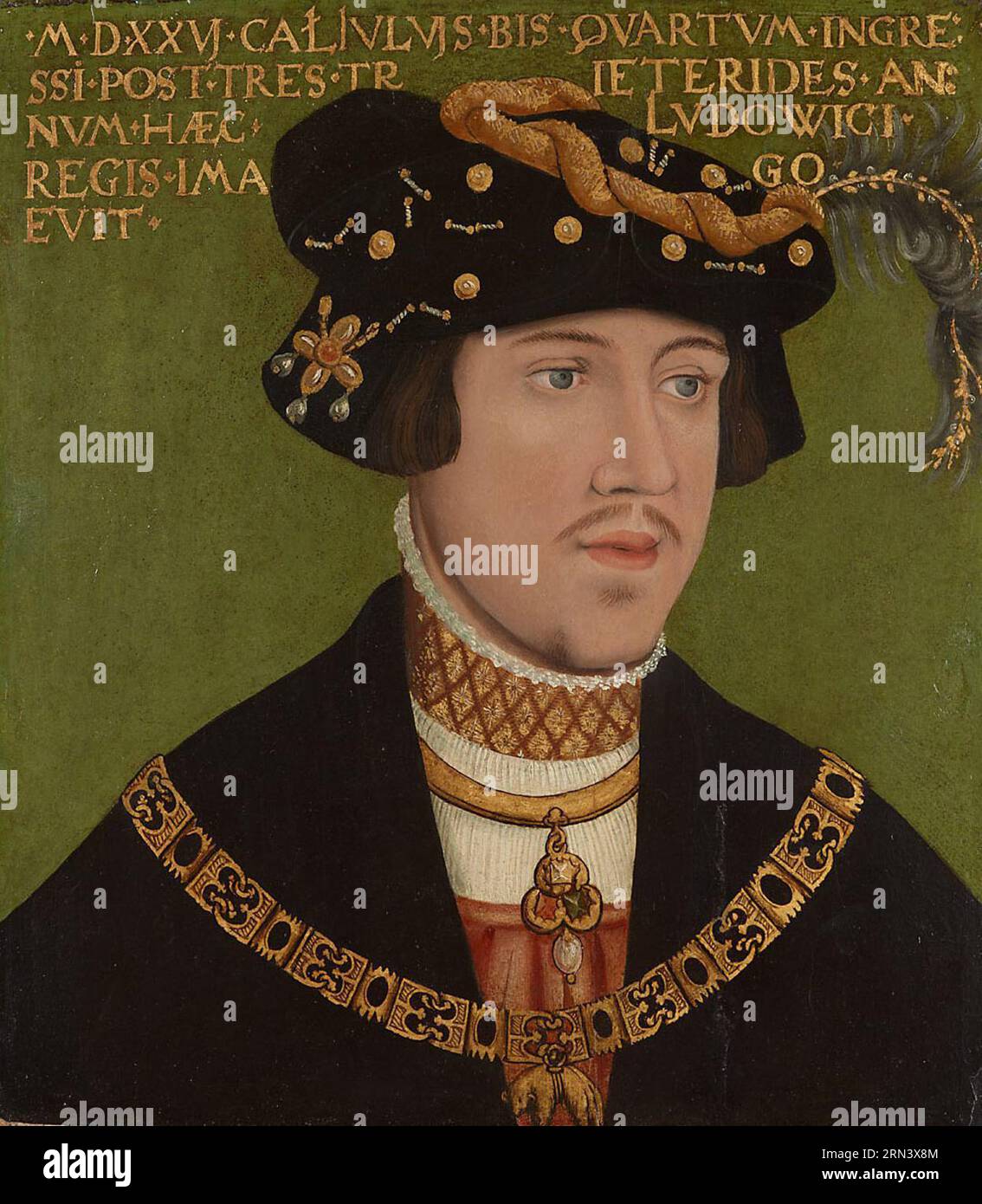 König Ludwig II (1506-1526) von Ungarn um 1522 von Hans Krell Stockfoto