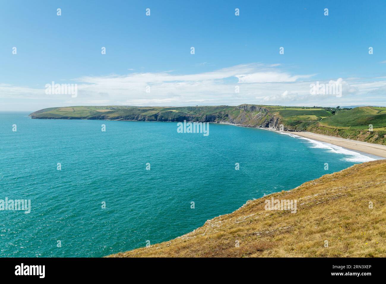 Porth Ceiriad Strand am Wales Coast Path auf der Llyn Halbinsel, Gwynedd, Wales Stockfoto