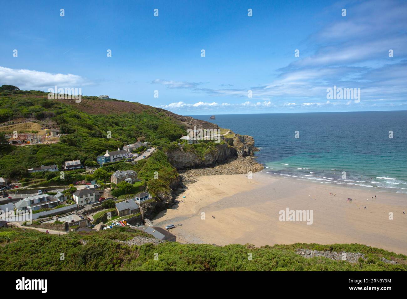Trevaunance Cove in St Agnes, Cornwall, Vereinigtes Königreich Stockfoto
