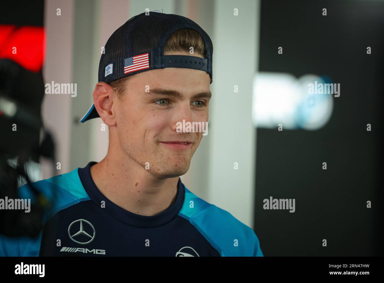 #02 Logan Sargeant, (USA) Williams Mercedes während des italienischen GP, Monza 31 August-3 September 2023 Formel-1-Weltmeisterschaft 2023. Stockfoto