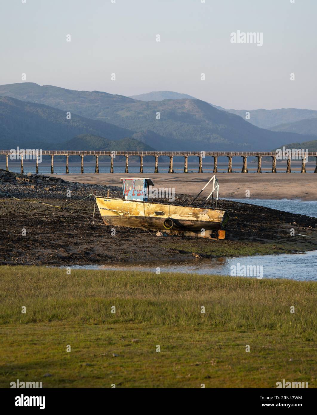 Mawddach Mündung bei Fairbourne, Wales, Großbritannien Stockfoto