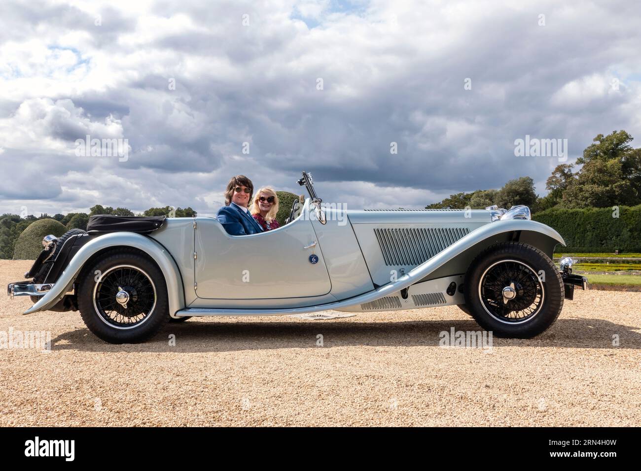 1934 Jaguar SS beim 2023 Salon Prive Concours im Blenheim Palace Woodstock Oxfordshire UK Stockfoto