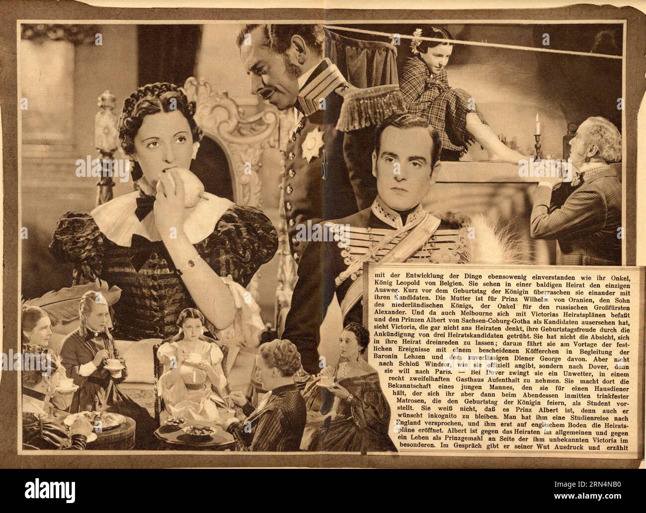 JENNY JUGO als junge Königin Victoria von England FRIEDRICH BENFER als Prinz Albert und OTTO TRESSLER als Premierminister Lord MELBOURNE IN MADCHENJAHRE EINER KÖNIGIN 1936 Regisseur ERICH ENGEL spielt Geza Silberer Schriftsteller Ernst Marischker Musik Hans Otto Borgmann Kostümdesign Arno Richter Klagemann-Film GmbH. / Tobis-Sascha Filmindustrie AG Stockfoto