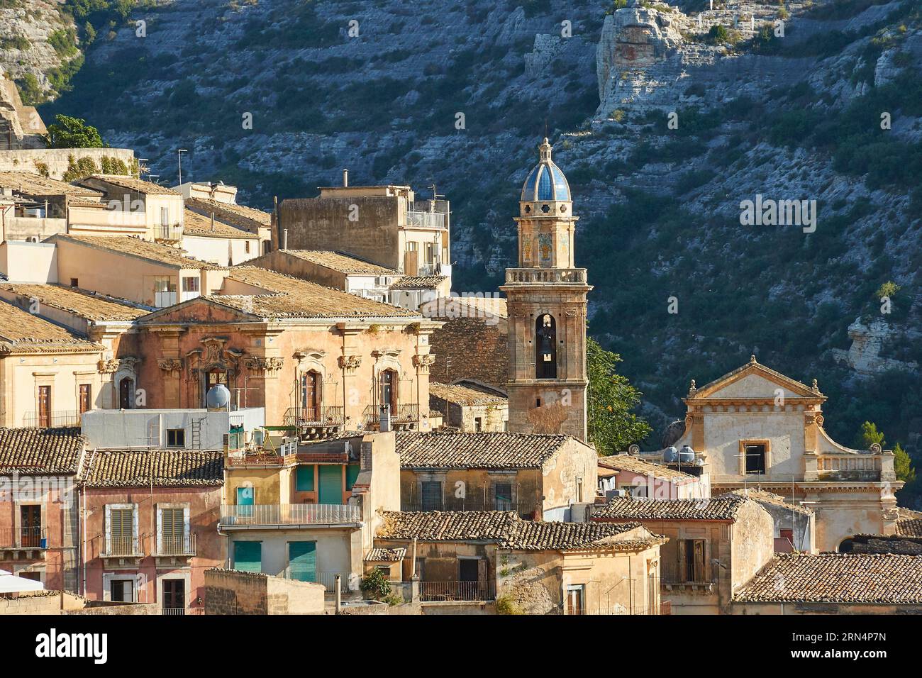 Chiesa di Santa Maria dell'Itria, Kirche mit blauer Kuppel, Ragusa Ibla, Barockstadt, Barockecke, Südost-Sizilien, Sizilien, Italien Stockfoto