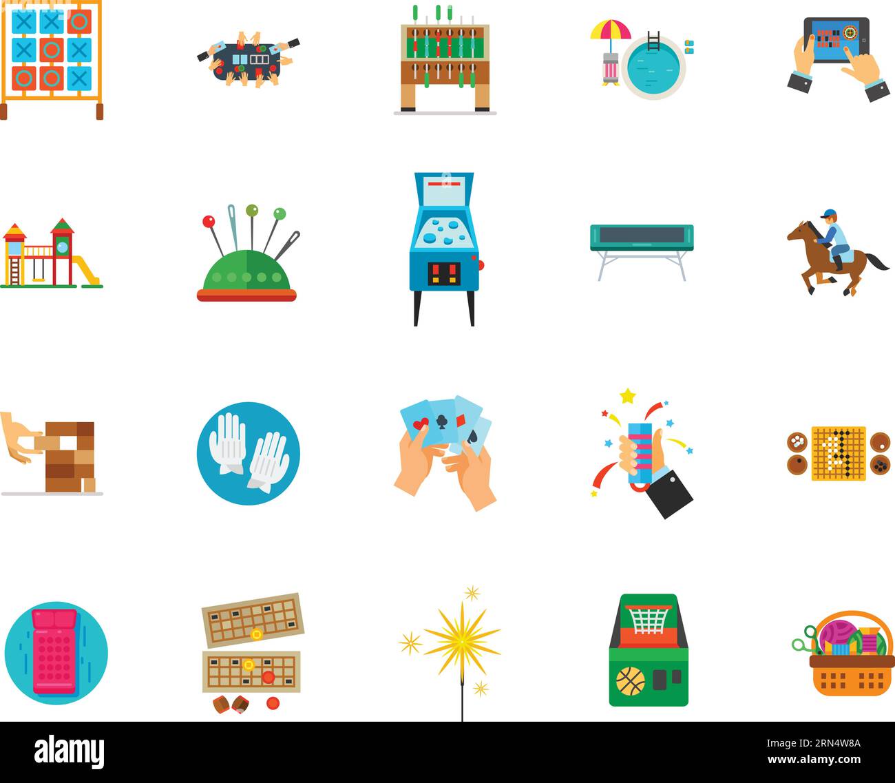 Symbolgruppe für Unterhaltung Stock Vektor