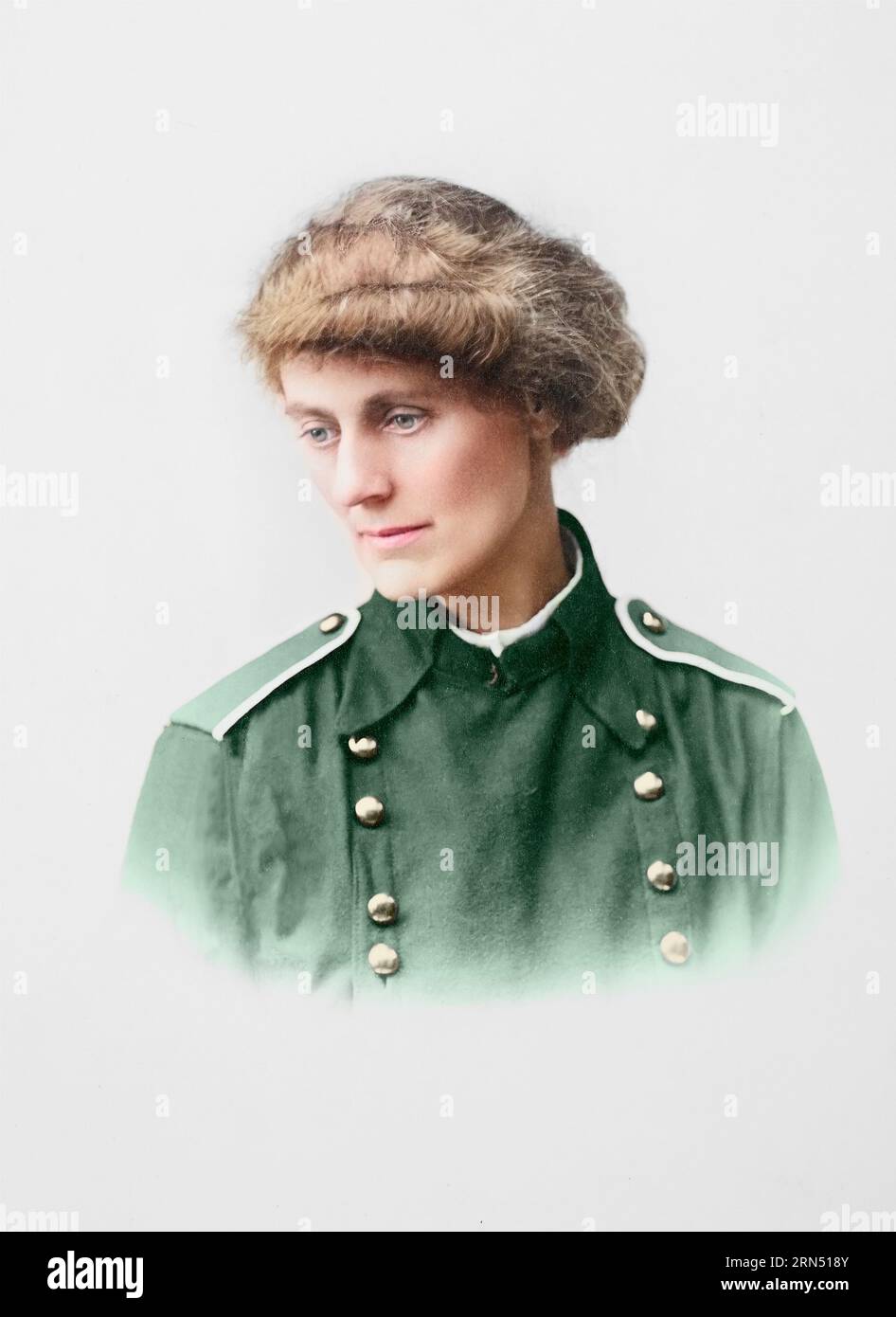 Gräfin Markievicz in Uniform der irischen Bürgerarmee. Ca. 1917-1927 Stockfoto