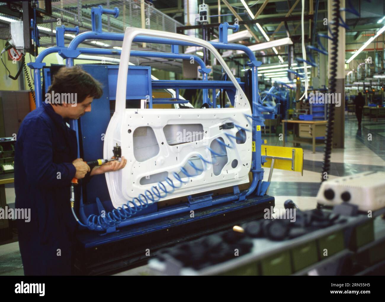DEU, Deutschland: Die historischen Dias aus der Zeit 80-90, Köln. Fordwerk. Autoproduktion. 80er Jahre Stockfoto