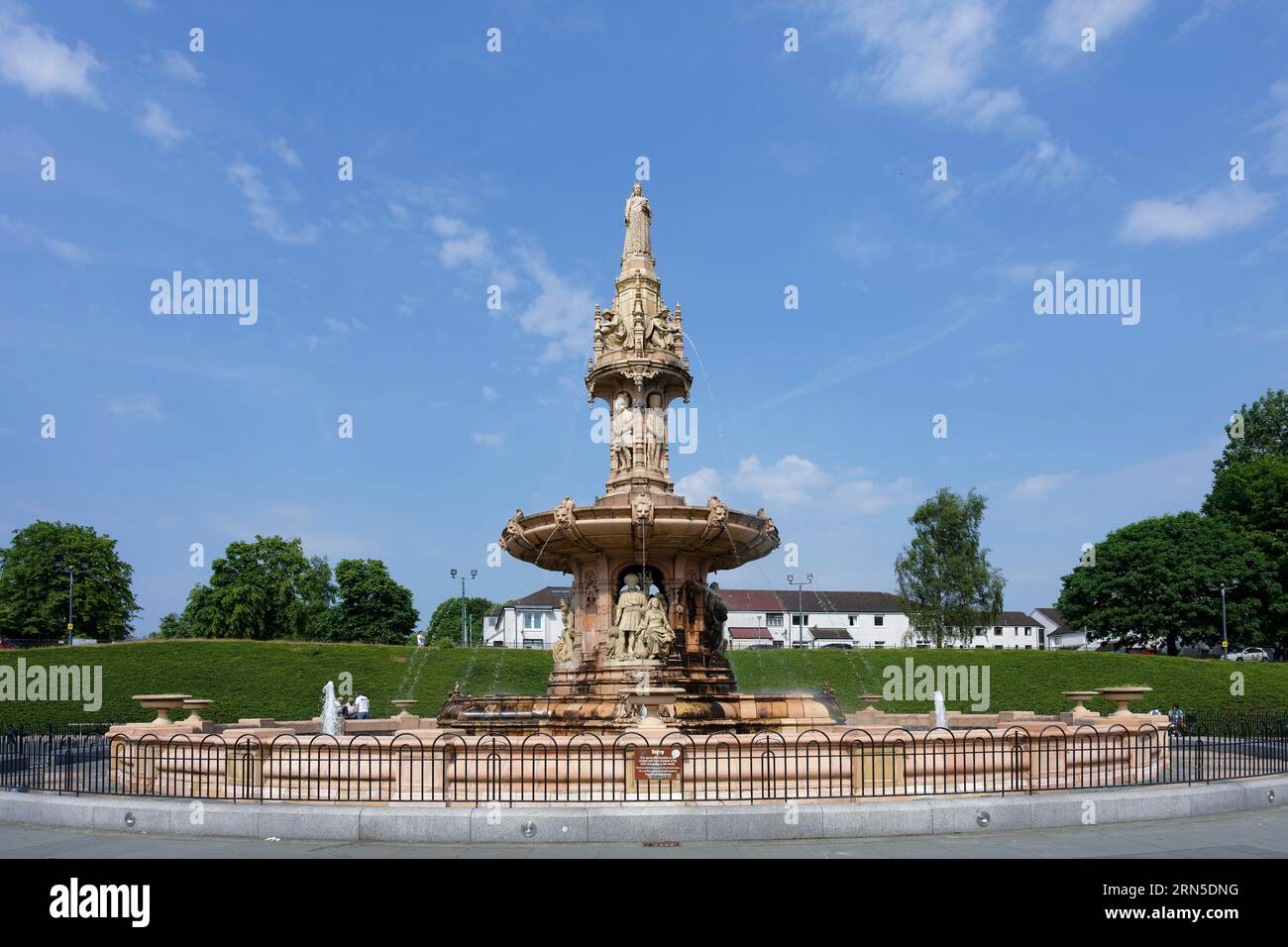 The Daulton Fountain, Glasgow Green, Dennistoun, Glasgow, Schottland, Vereinigtes Königreich Stockfoto