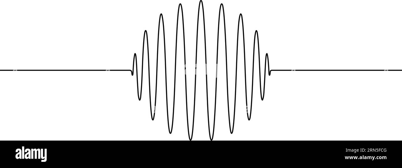 Welle bildet Amplitude Rundring, Kugel, zeichnen Sie eine Linienwelle Stock Vektor