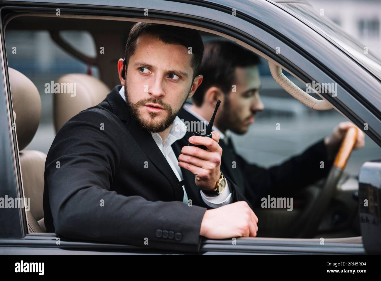 Vorderansicht secuirty Crew Car Stockfoto