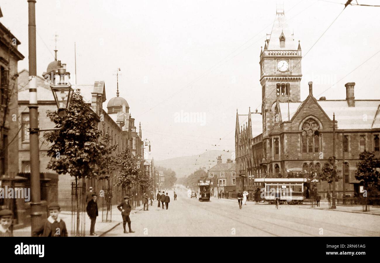 Skipton Road, Keighley, Anfang der 1900er Jahre Stockfoto