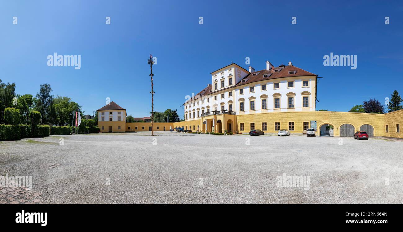 Wasserschloss, Schloss Aurolzmuenster, Aurolzmuenster, Innviertel, Oberösterreich, Österreich Stockfoto