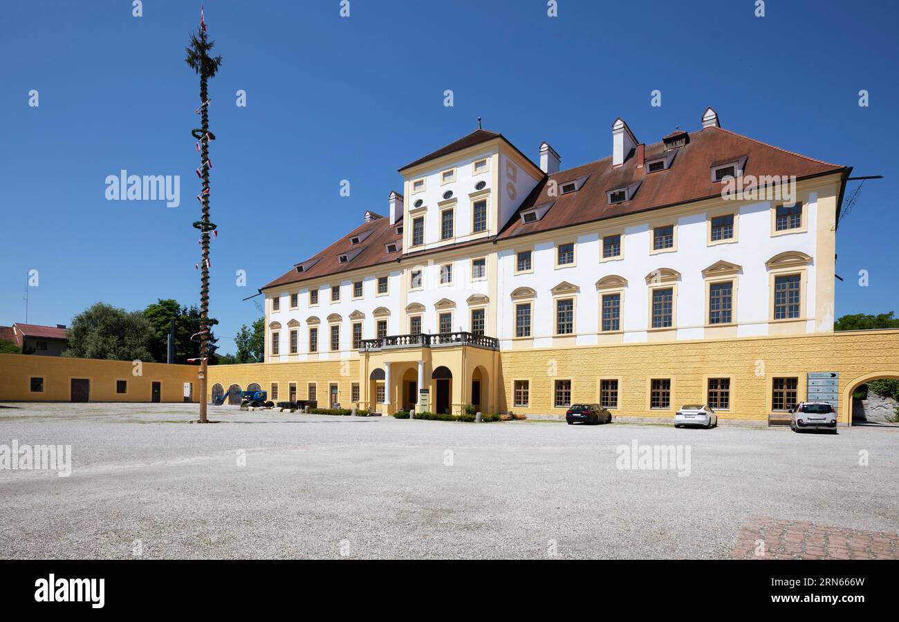 Wasserschloss, Schloss Aurolzmuenster, Aurolzmuenster, Innviertel, Oberösterreich, Österreich Stockfoto
