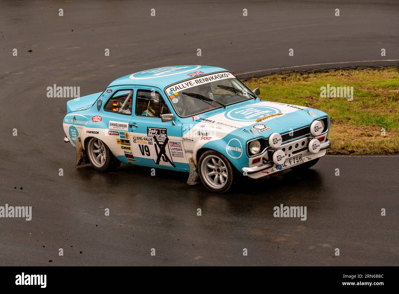 ADAC Eifel Rallye Festival 2023, Ford Escort RS 1600, Vulkaneifel, Rheinland-Pfalz, Deutschland Stockfoto