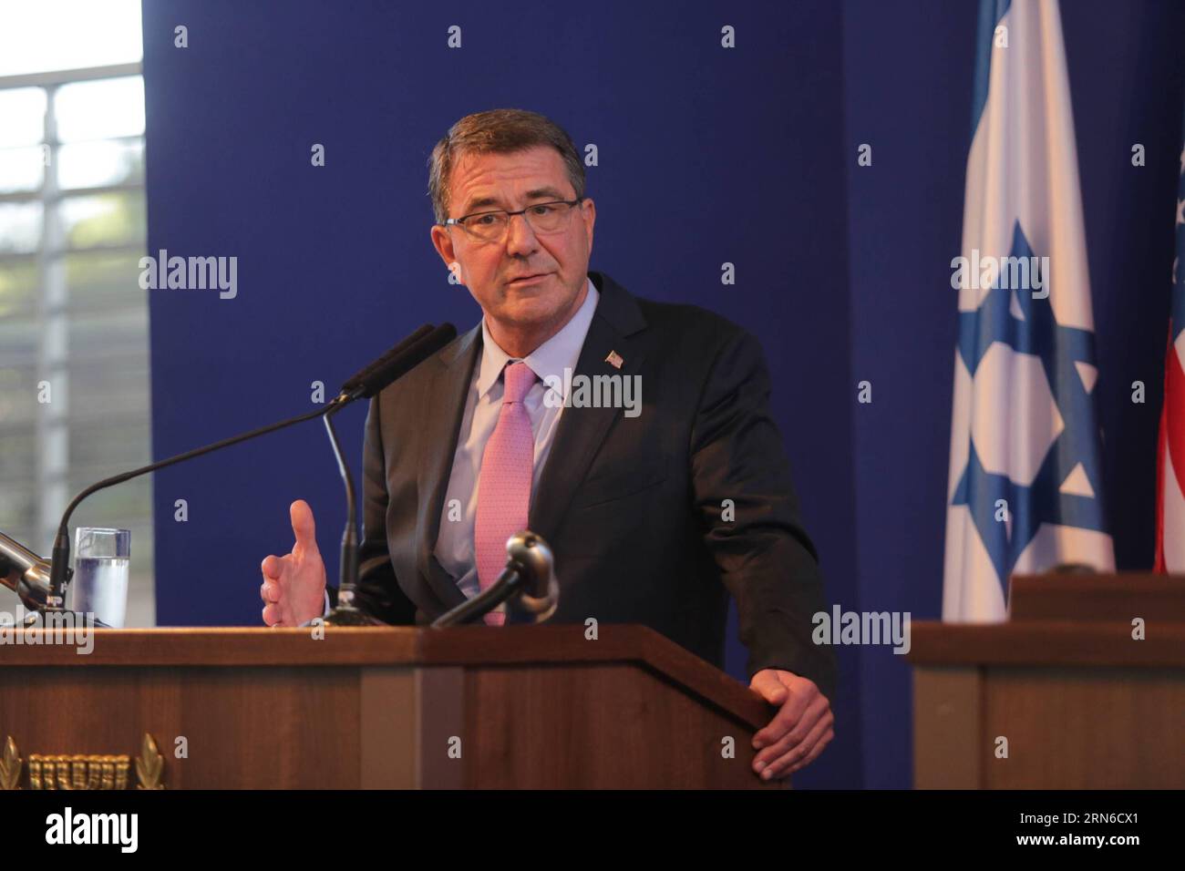 Kirya Mit JERUSALEM, 20. Juli 2015 – US-Verteidigungsminister Ashton Carter und ...