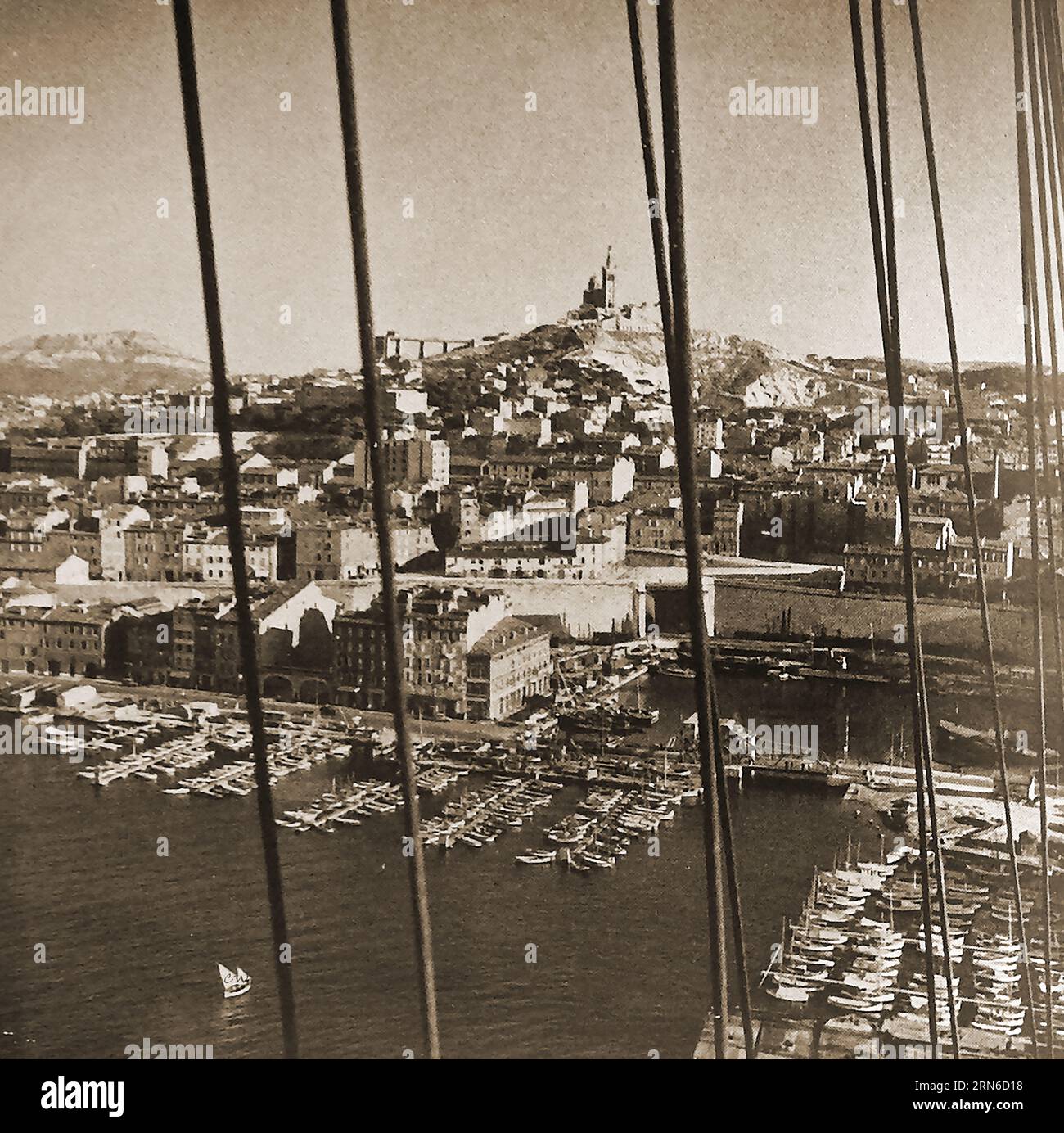 Der alte Hafen von Marseille, Frankreich 1939 - der alte Hafen von Marseille, Frankreich 1939. Stockfoto