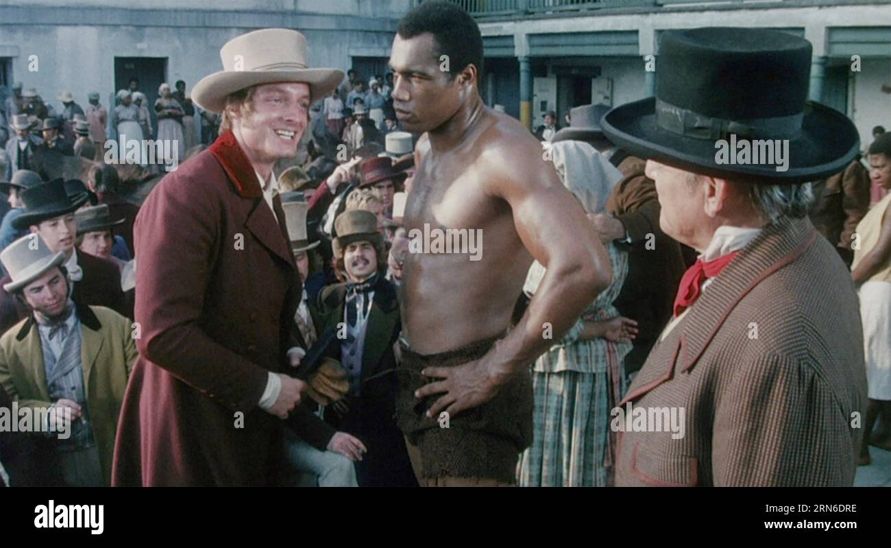 MANDINGO 1975 Paramount Pictures Film mit Perry King links mit Ken Norton als Sklave Mede Stockfoto