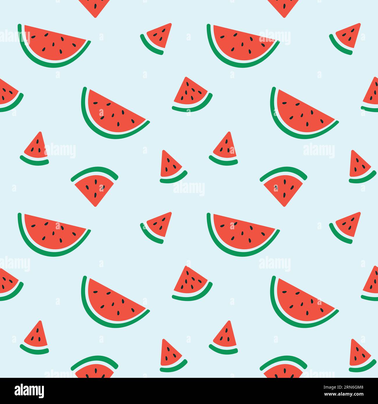 Wassermelonen-Schnittmuster. Wassermelonen-Vektor-Illustration. Frisches Muster Aus Sommerfrüchten. Süßes Sommermuster. Wassermelonen-Vektor-Hintergrund Stock Vektor