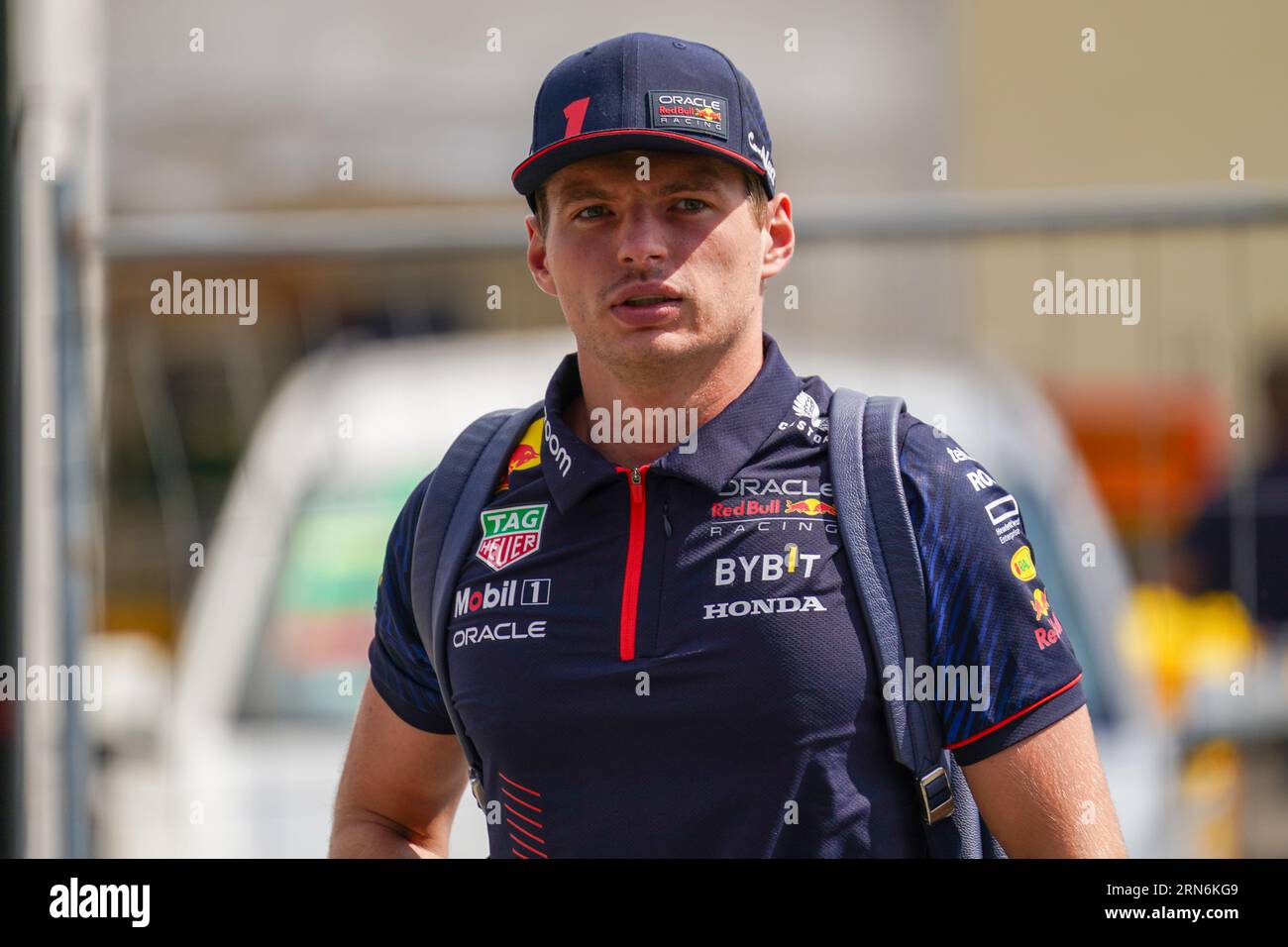 Monza, Italien. 31. August 2023. Max Verstappen aus den Niederlanden fährt den (1) Oracle Red Bull Racing RB19 Honda RBPT während der Formel 1 Pirelli GP d'Italia. Quelle: Alessio Morgese/Alessio Morgese/E-Mage/Alamy Live News Stockfoto