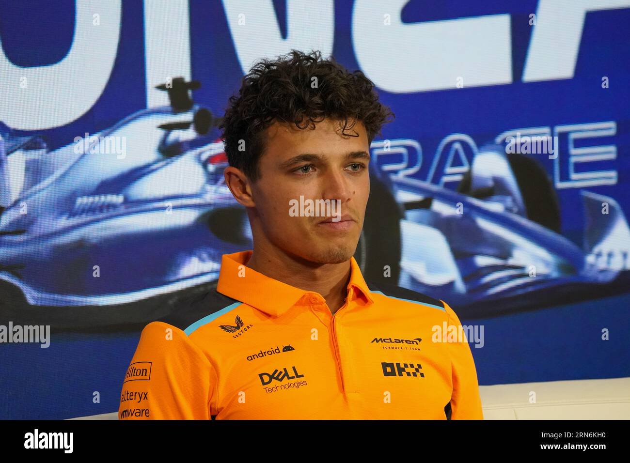 Monza, Italien. 31. August 2023. Lando Norris aus Großbritannien fuhr den (4) McLaren F1 Team MCL60 Mercedes während der Formel 1 Pirelli GP d'Italia. Quelle: Alessio Morgese/Alessio Morgese/E-Mage/Alamy Live News Stockfoto