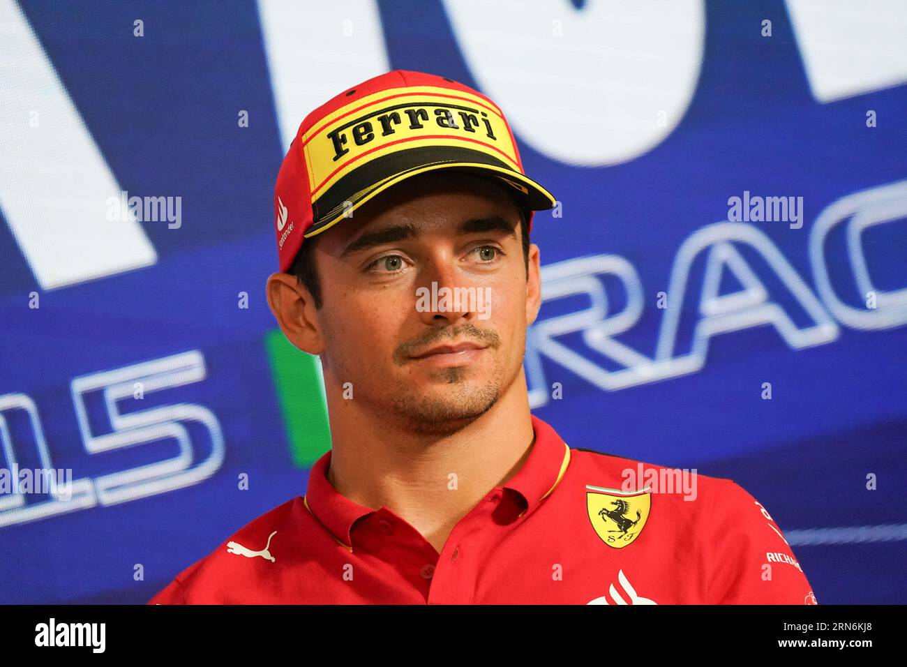Monza, Italien. 31. August 2023. Charles Leclerc aus Monaco fuhr den Scuderia Ferrari SF-23 Ferrari während der Formel 1 Pirelli GP d'Italia. Quelle: Alessio Morgese/Alessio Morgese/E-Mage/Alamy Live News Stockfoto