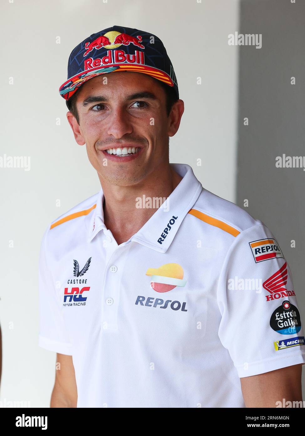 Barcelona, Spanien. August 2023 31. Marc Marquez aus Spanien vom Repsol Honda Team mit Honda während der MotoGP Gran Premi Energi Monster de Catalunya auf dem Circuit de Barcelona-Catalunya in Barcelona. Quelle: DAX Images/Alamy Live News Stockfoto