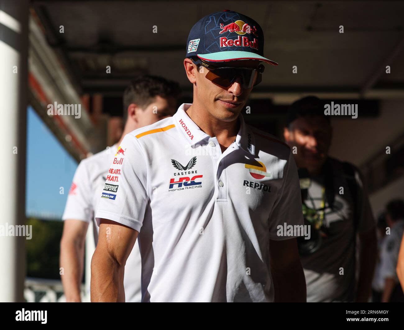 Barcelona, Spanien. August 2023 31. Marc Marquez aus Spanien vom Repsol Honda Team mit Honda während der MotoGP Gran Premi Energi Monster de Catalunya auf dem Circuit de Barcelona-Catalunya in Barcelona. Quelle: DAX Images/Alamy Live News Stockfoto