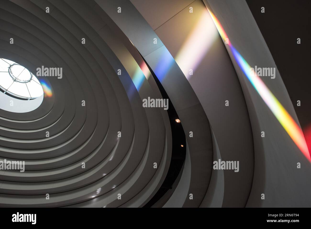 National Museum of the American Indian Rainbow Light Washington DC // WASHINGTON DC – das Smithsonian's National Museum of the American Indian in Washington DC. Stockfoto