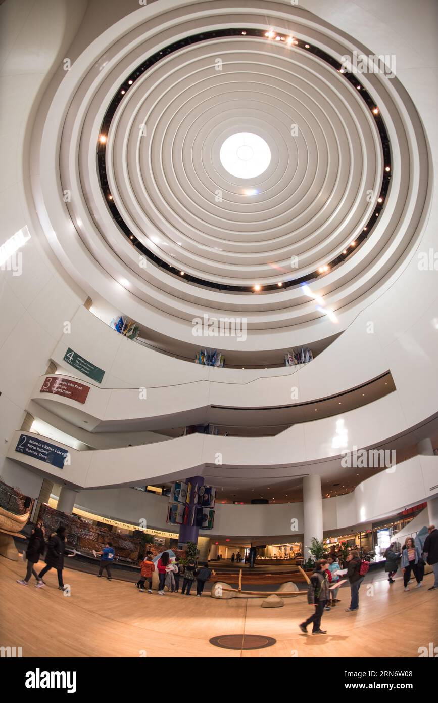 National Museum of the American Indian Washington DC // WASHINGTON DC, United States – das Smithsonian's National Museum of the American Indian in Washington DC. Stockfoto