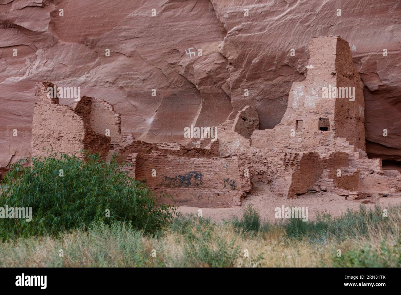 Antelope House Ruinen wurden von den Anasazi im Bottom Canyon de Chelly National Monument - Navajo Indian Reservation, Arizona, gebaut Stockfoto
