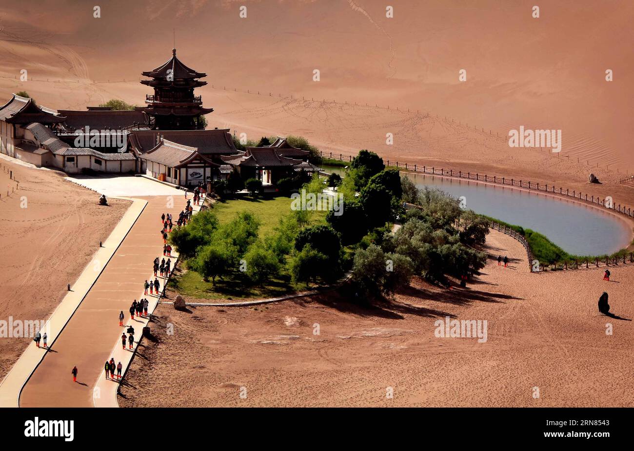 Am 23. Mai 2015 wird gezeigt, wie Menschen die Halbmondquelle des