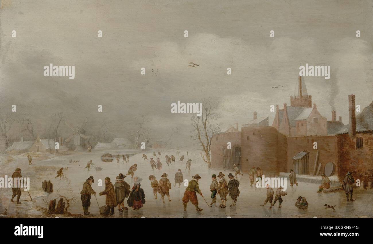 Winterlandschaft 1623 von Anthonie Verstraelen Stockfoto